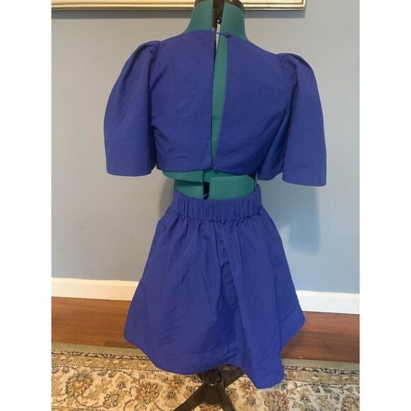 Banana Republic Voltage Blue Open Back Mini Cutout, size 0 - Picture 4 of 6